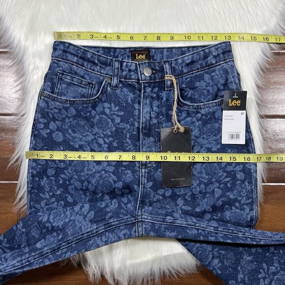 Lee x Free People‎ Women's Size 27 Floral Print High Waisted Flare Denim Jeans - Picture 3 of 9